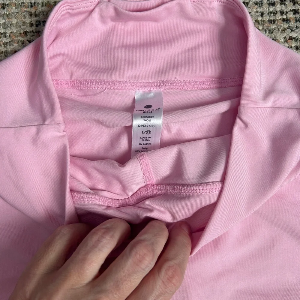 Yogalicious Soft Pink Kids Skort - Picture 4 of 4